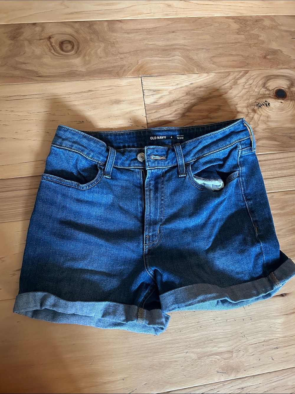 Old Navy Women’s Dark Blue Denim Roll Cuff Shorts
